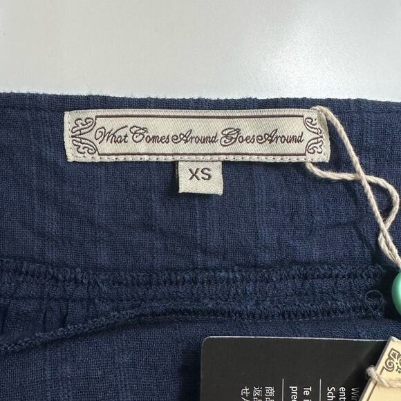 NWT | What Comes Around Goes Around | Embroidered Blouse | Blue | XS - Picture 9 of 11
